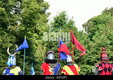 Chevaliers sur les chevaux Banque D'Images