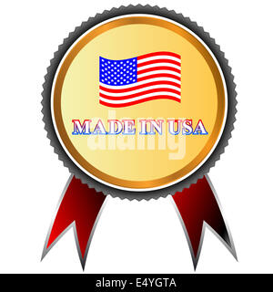 Icône Made in USA Banque D'Images