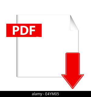 Bouton Télécharger pdf Banque D'Images