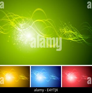 Abstract design vagues brillantes Banque D'Images