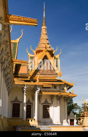 Palais Royal. Phnom Penh. Le Palais Royal de Phnom Penh a été construit il y a plus d'un siècle pour servir de résidence de l'Etat parent Banque D'Images