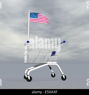 Commercial américain - 3D render Banque D'Images