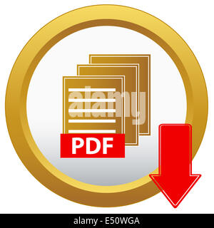 Bouton Télécharger pdf Banque D'Images
