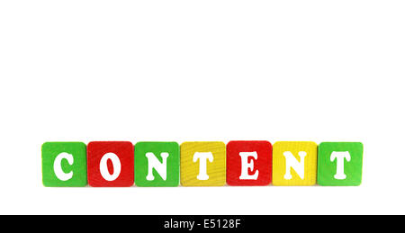 notion de contenu Banque D'Images