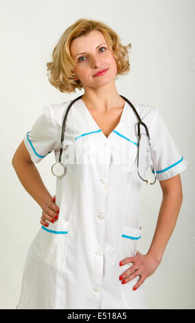 Friendly female doctor Banque D'Images