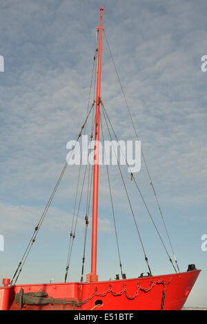 Proue de bateau-phare rouge Banque D'Images