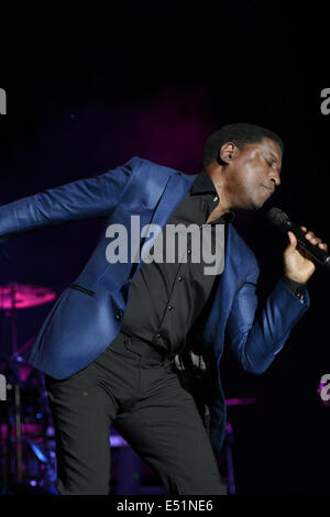 Philadelphie, Pennsylvanie, USA. 17 juillet, 2014. Lauréat du prix Grammy, chanteur, auteur-compositeur, Kenny "Babyface" Edmonds, et le Centre de musique de Dell à Philadelphie PA Credit : Ricky Fitchett/ZUMA/Alamy Fil Live News Banque D'Images