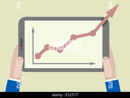 Growthchart télévision tablette 02 Banque D'Images