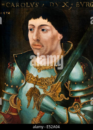 Portrait de, Charles le gras, duc de Bourgogne, (1433-1477), Dijon France Français Banque D'Images