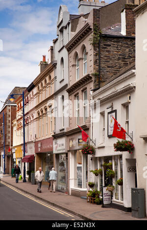 L'île de Man, Ramsey, Parliament Street, boutiques Banque D'Images