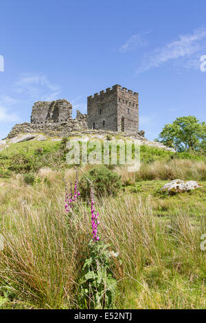 Château de Dolwyddelan près du village de plage de Prestatyn, Parc National de Snowdonia, le Nord du Pays de Galles UK Banque D'Images