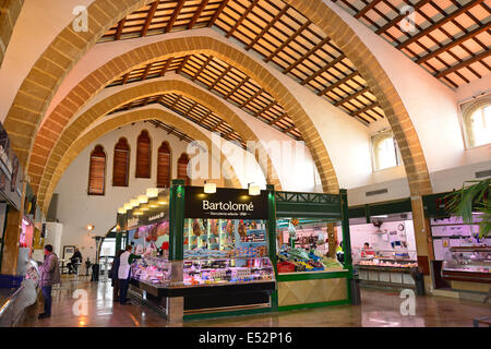 Marché couvert (Mercat Municipal), Place de l'Esglesia, Jávea (Xàbia), Alicante Province, Royaume d'Espagne Banque D'Images