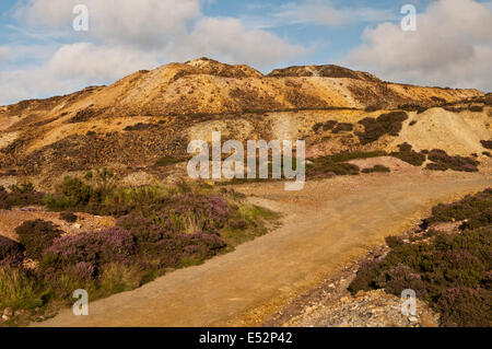 La montagne de déchets de cuivre Parys et une attraction touristique à Anglesey au nord du Pays de Galles au Royaume-Uni. Une fois que la plus grande mine de cuivre au monde. Banque D'Images