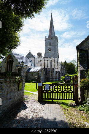 L'église paroissiale de St Mary's dans le village de East Brent près de Brent Knoll à Somerset Banque D'Images