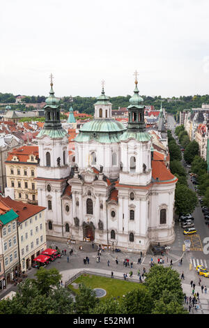 Église Saint Nicolas, Prague, République tchèque. Banque D'Images