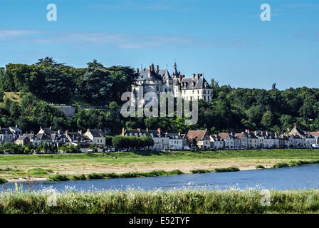 Chaumont sur Loire village et château, Loir-et-Cher, France Banque D'Images