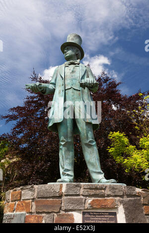 Statue d'Isambard Kingdom Brunel, Pembrokeshire, Neyland Banque D'Images