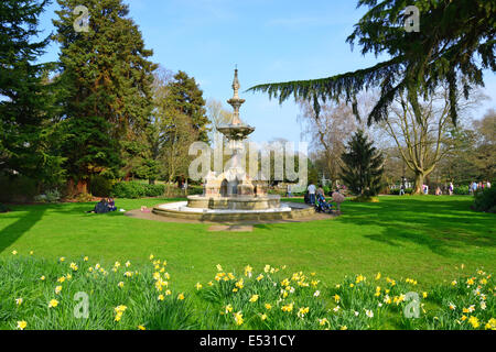 Hitchman Fontaine en Jephson Gardens, Royal Leamington Spa, Warwickshire, Angleterre, Royaume-Uni Banque D'Images