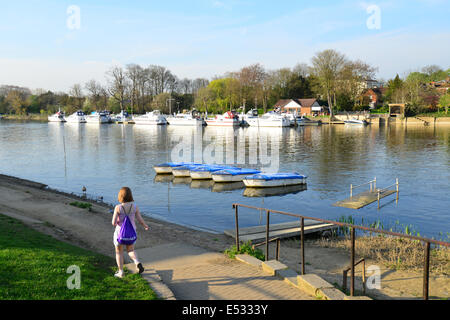 Vue sur la Tamise de East Molesey, Surrey, Angleterre, Royaume-Uni Banque D'Images