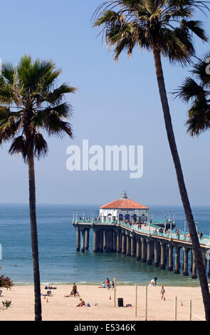 Manhattan Beach Pier Banque D'Images