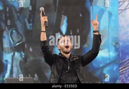 New York, NY, USA. 18 juillet, 2014. Zedd sur scène pour ABC Good Morning America Concert avec Zedd, Central Park, New York, NY 18 juillet 2014. Credit : Kristin Callahan/Everett Collection/Alamy Live News Banque D'Images