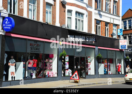 La Boutique Rugby Twickenham, Richmond Road, Twickenham, arrondissement de Richmond upon Thames, Grand Londres, Angleterre, Royaume-Uni Banque D'Images