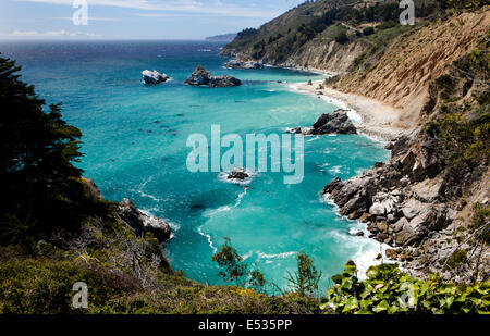 Julia Pfeiffer Burns State Park, Big Sur, Californie, USA Banque D'Images