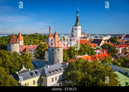 Tallinn, Estonie, vieille ville. Banque D'Images