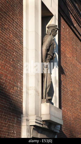 Statue de David Livingstone, en dehors de la National Geographic Society, Kensington Gore, Londres Banque D'Images