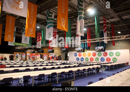 Glasgow, Ecosse, Royaume-Uni. 19 juillet, 2014. SECC Glasgow Ecosse 19 juillet 2014. Le centre principal des médias dans l'attente de la presse mondiale 4 jours avant les Jeux du Commonwealth Credit : ALAN OLIVER/Alamy Live News Banque D'Images