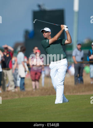 Hoylake, Angleterre. 20 juillet, 2014. L'Open Golf Championship, épreuve finale. Stewart CINK [USA] avec son approche de l'Action : Crédit vert Plus Sport/Alamy Live News Banque D'Images