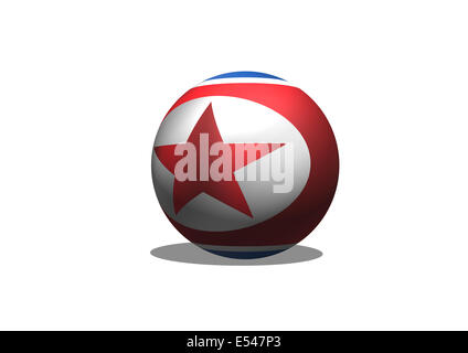 Drapeau de la Corée du Nord thèmes idée design Banque D'Images