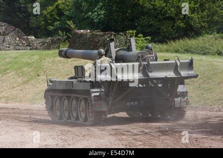 M110A1 - canon automoteur Bovington Banque D'Images