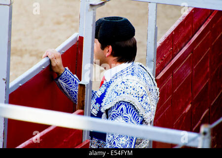 MADRID, ESPAGNE - 10 SEPTEMBRE : torero à cheval, corrida. 10 septembre 2010 à Madrid (Espagne) Banque D'Images