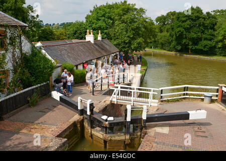 Verrouillage du fond Foxton Locks Market Harborough Leicestershire UK Banque D'Images