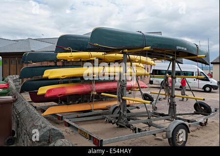 Stockage canot aberdovey beach Pays de Galles Banque D'Images