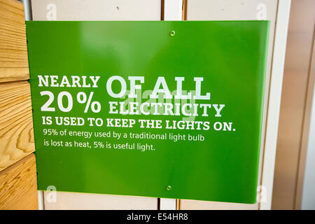 Une exposition à la durabilité de l'édifice de cristal qui est le premier bâtiment au monde à avoir obtenu un remarquable BREEAM (BRE Environmental Assessment Method) la notation et la certification LEED (Leadership in Energy and Environmental Design) certification platine. Londres, Royaume-Uni. Banque D'Images