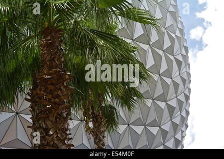 Spaceship Earth . Le parc Epcot de Walt Disney World Banque D'Images