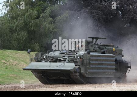 Réparation et récupération blindé Challenger TES Véhicule(H) - Bovington Banque D'Images