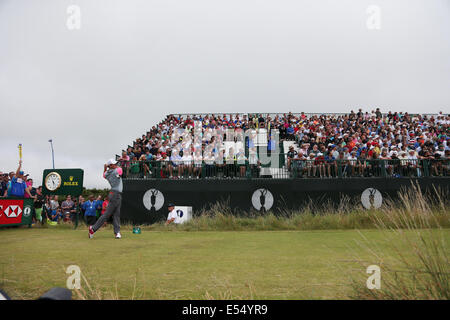 Hoylake, Angleterre. 20 juillet, 2014. Rory McIlroy (NIR) Golf : Rory McIlroy de l'Irlande du Nord tees off sur le 5ème trou lors de la ronde finale du 143e British Open Championship au Royal Liverpool Golf Club à Hoylake, Angleterre . Credit : Koji Aoki/AFLO SPORT/Alamy Live News Banque D'Images