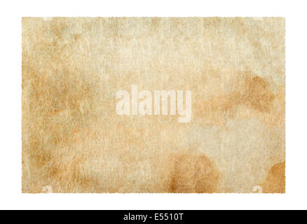 Dirty old paper isolated on white Banque D'Images