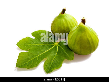 Quelques figues isolated on white Banque D'Images