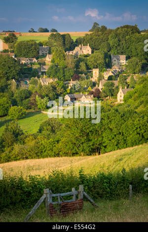 Soir sur Snowshill, les Cotswolds, Gloucestershire, Angleterre Banque D'Images