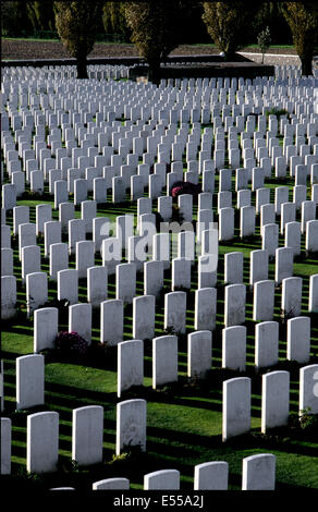 Ypres-Ieper WW1 Bataille, 1914-1918, la Belgique. CWGC Tyne Cot Cemetery, Passchendaele, Flandre, Belgique. Février 2014 Tyne Cot Banque D'Images