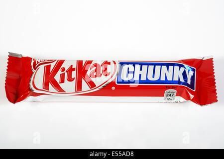 Kit Kat chunky chocolat avec 247 calories Banque D'Images