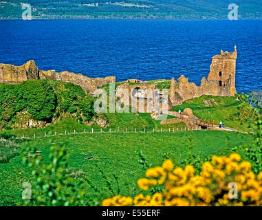 Vue sur le château d'Urquhart dans les Highlands, Ecosse, Royaume-Uni Banque D'Images