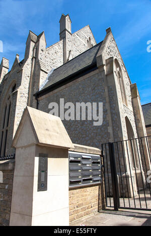 Highgate Road Chapelle, Chetwynd Rd, London Borough of Camden, NW5 1BU - église résidentiel partiellement actuellement Banque D'Images