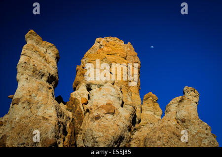 Formations de roche. Le Parc National du Teide. Tenerife, Canaries, Espagne, l'océan Atlantique, l'Europe. Banque D'Images