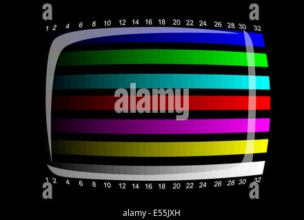 Plat - signal NTSC , VECTOR Banque D'Images