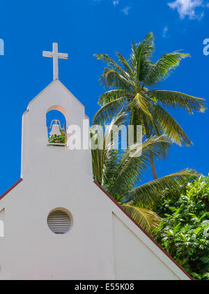 Nazareth Eglise évangélique luthérienne de Cruz Bay sur l'île des Caraïbes de St John dans les îles Vierges américaines Banque D'Images